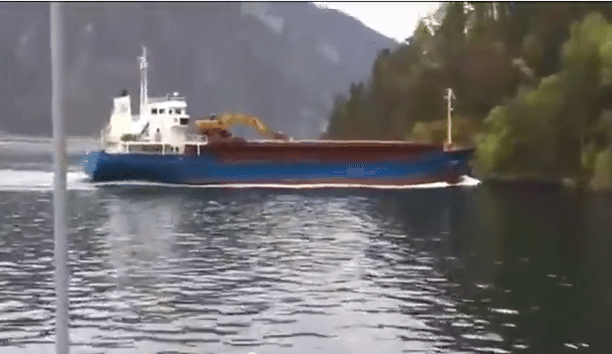 WATCH: Ship Runs Directly Into Steep Shoreline For No Apparent Reason