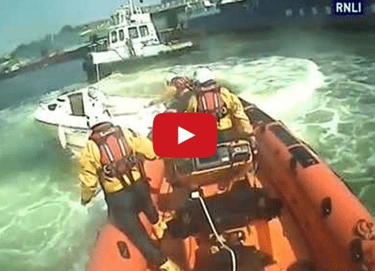 WATCH: RNLI Lifeboat Crew Lassos Runaway Speedboat