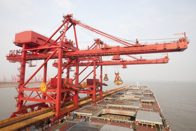 iron ore terminal bulk carrier shipping ship