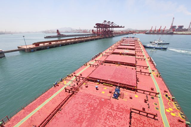 capesize bulk carrier terminal iron ore dry bulk
