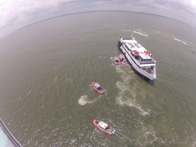Coast Guard safely transfers 118 people off grounded casino boat
