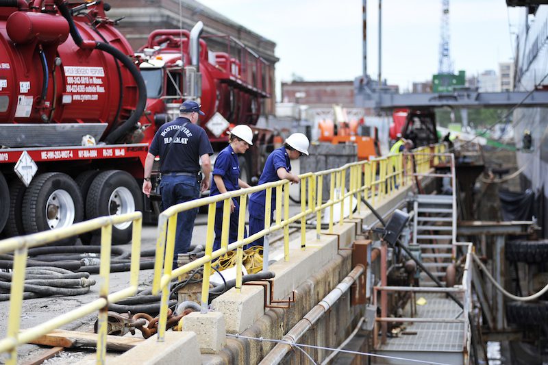 U.S. Navy Ship Spills 11,000 Gallons of Oil Into Boston Dry Dock – PHOTOS