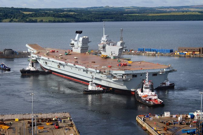 Britain’s Biggest and Most Powerful Aircraft Carrier Floated – Photos and Video