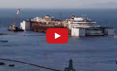 Watch: New Time-Lapse Shows Progress in Costa Concordia Refloating