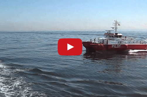 Watch: Pilot Boat Coming in Hot