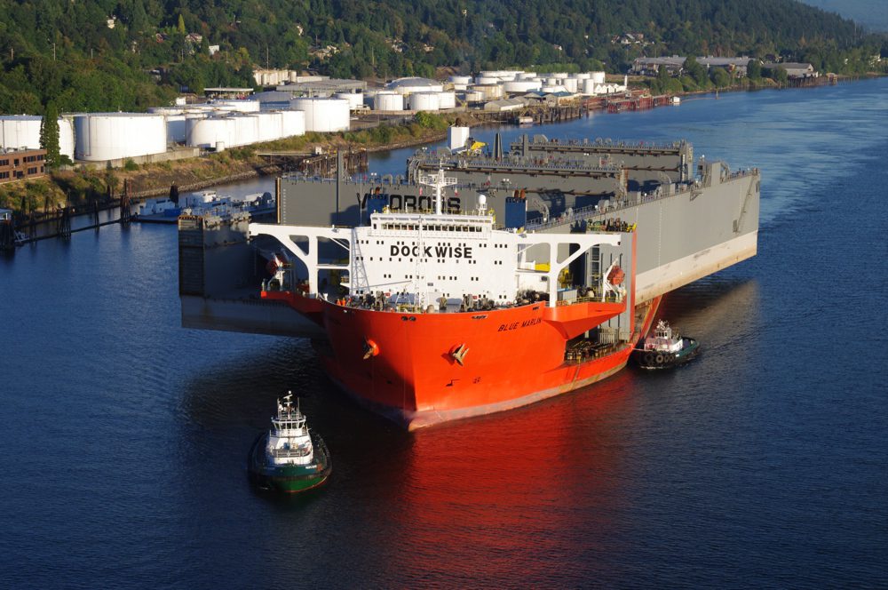 Nation’s Largest Floating Drydock Arrives In Portland – Photos