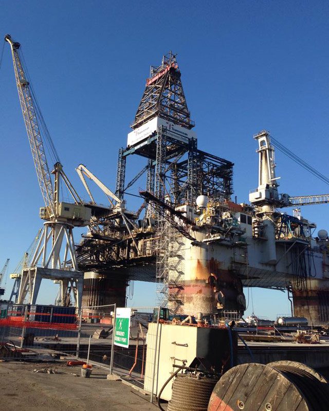 Drilling Derrick Removal In Progress on Transocean’s DD2