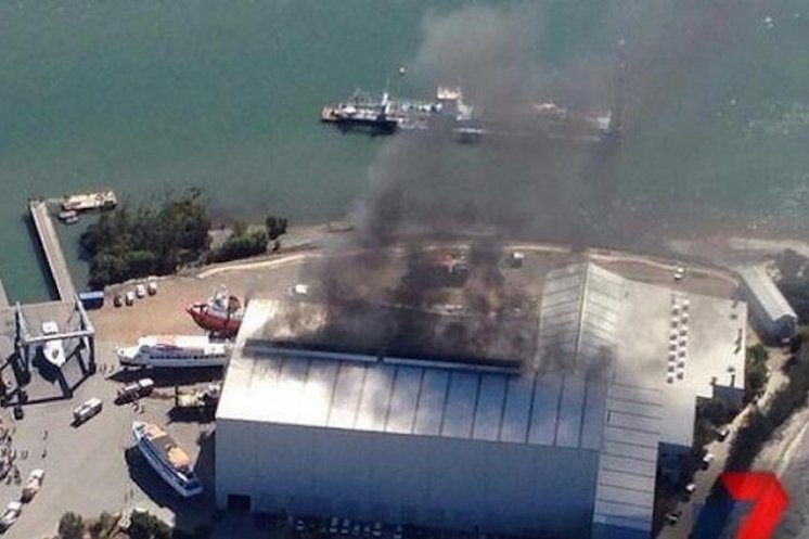 Australian Navy Chief Inspects Fire Damage to HMAS Bundaberg
