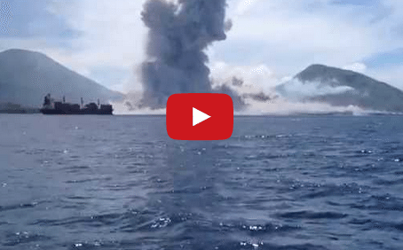 Cargo Ships Have Front Row Seat for Spectacular Volcano Eruption – Video
