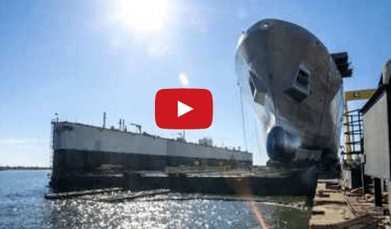 Watch: Ingalls Shipbuilding Launches 10th Amphibious Transport Dock – John P. Murtha (LPD 26)