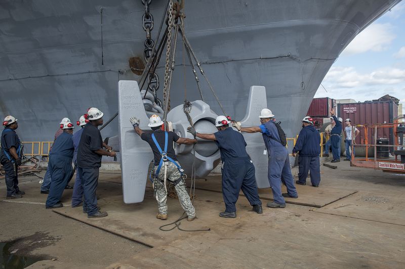 USS Enterprise Anchor Gets Second Life Aboard USS Lincoln