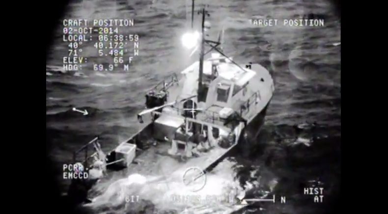 Coast Guard Rescues Four From Sinking Lobster Boat [VIDEO]