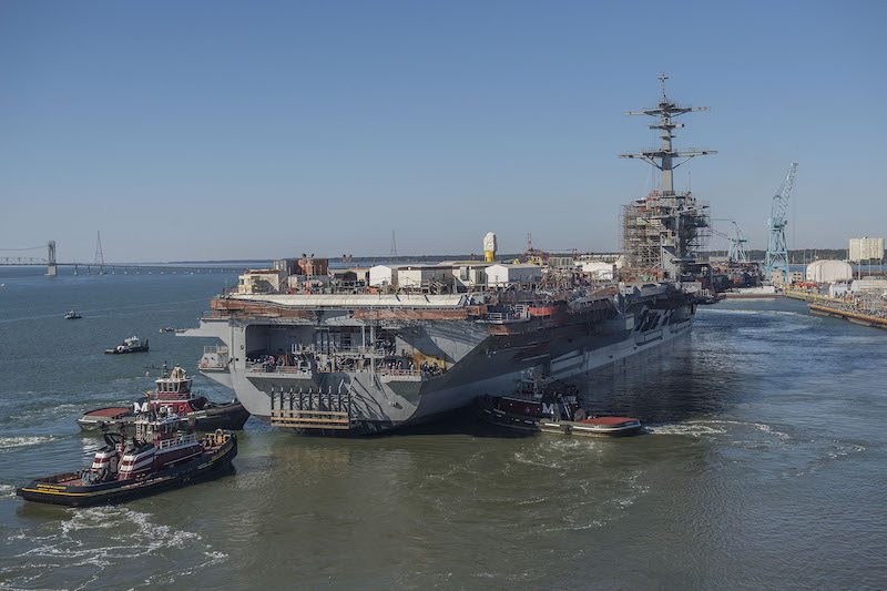 Video: USS Abraham Lincoln Refloated at Newport News