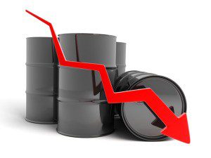 oil price sinking crude falling