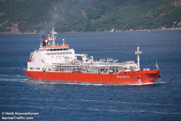 The LPG carrier, MT Marigola. File photo (c) MarineTraffic.com/Henk Kowenho