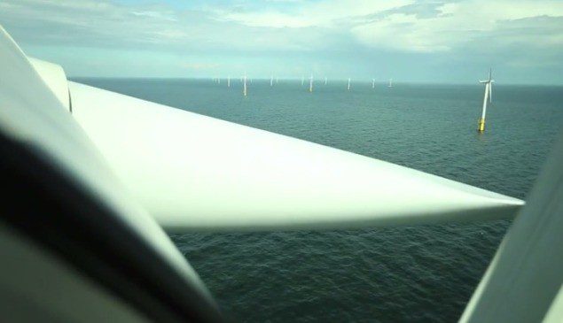 Atop a 60-meter tall wind turbine tower.