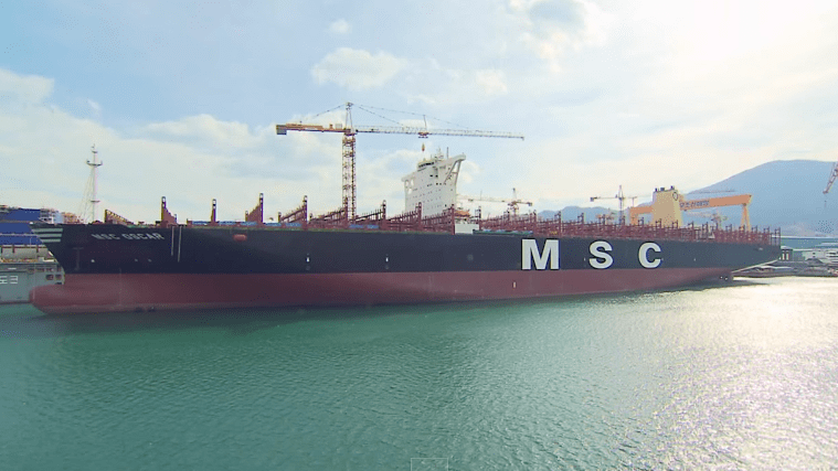 WATCH: New World’s Biggest Boxship Under Construction at DSME
