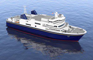 An illustration of the new Alaska-class ferries. Image courtesy Rolls-Royce