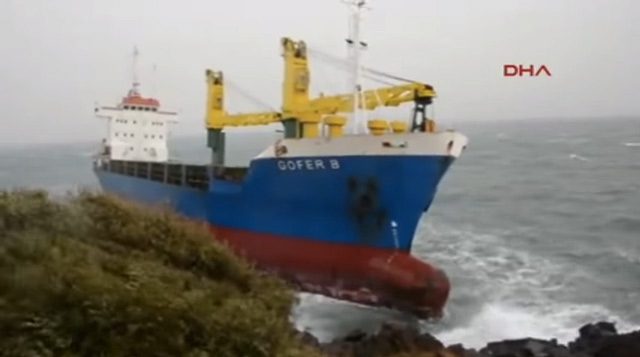 Four Ships Run Aground on Turkish Coast