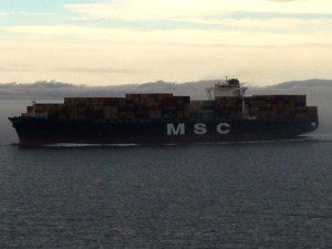 msc stella fog containership chesapeake bay