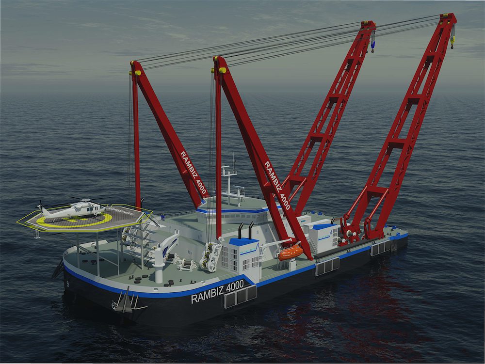 Rambiz 4000 – Unique Self-Propelled Crane Ship Ordered by Scaldis