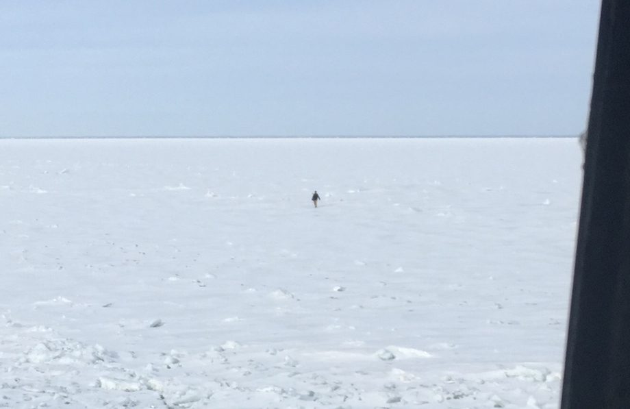 USCG Rescues Man Trying to Walk Across Frozen Lake St. Clair