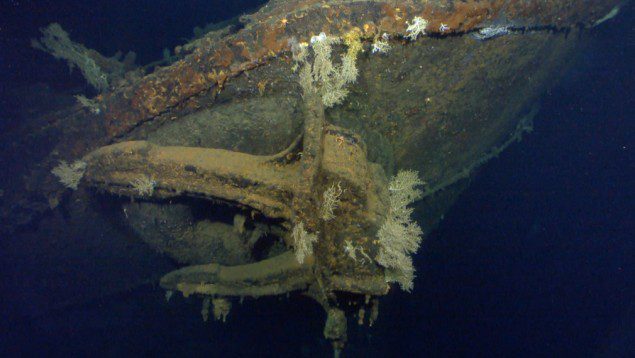 The Musashi starboard anchor, one of two 15-ton anchors carried by the battleship. Photo: PaulAllen.com