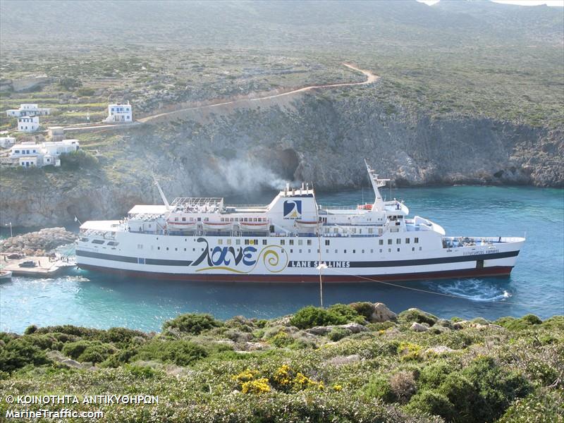 Greek Ferry Floats Free