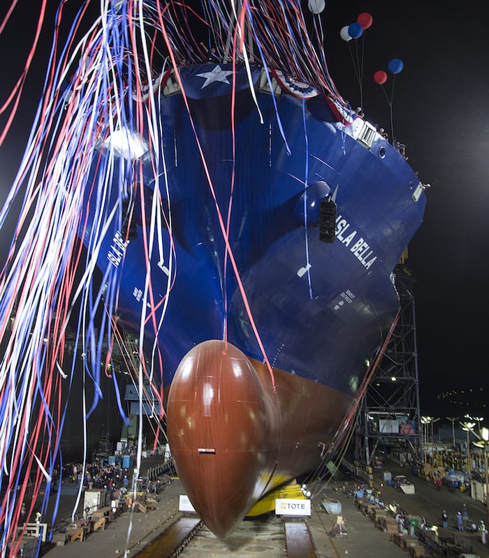 Introducing ISLA BELLA – World’s First LNG-Powered Containership Launched at NASSCO