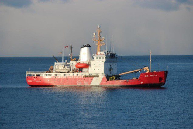CCGS Ann Harvey under tow to St. Johns, NL, April 6, 2015. Photo: Fisheries and Oceans Canada