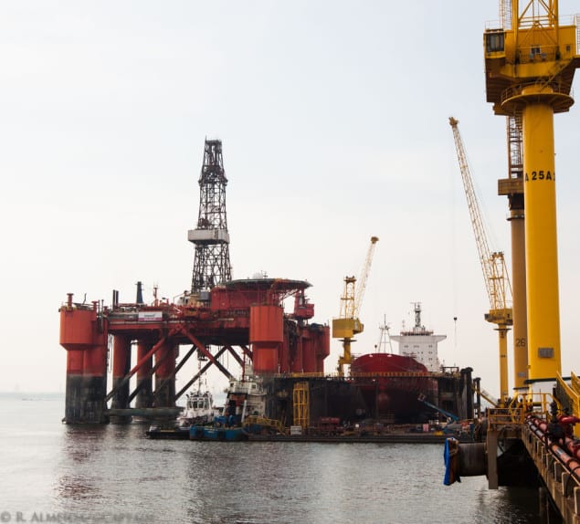 A 37-year old drilling rig is currently getting upgraded at Sembawang Shipyard.