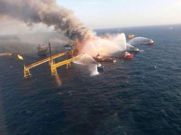 Fire Out at Pemex Processing Platform
