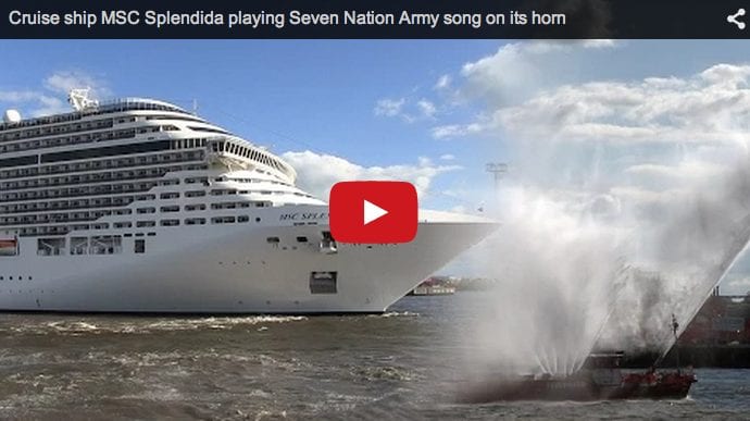 WATCH: Cruise Ship Rocks Out to White Stripes Leaving Port of Hamburg