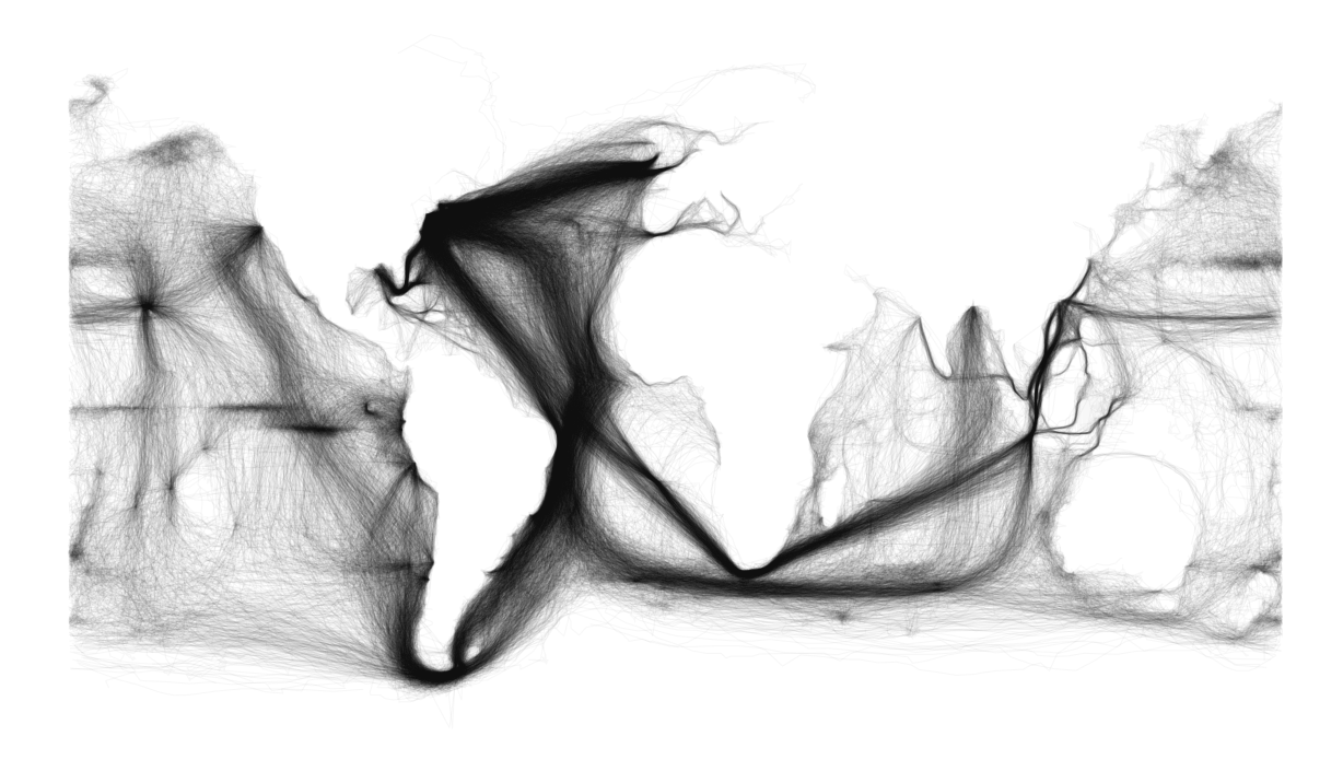 Old Shipping Routes Map
