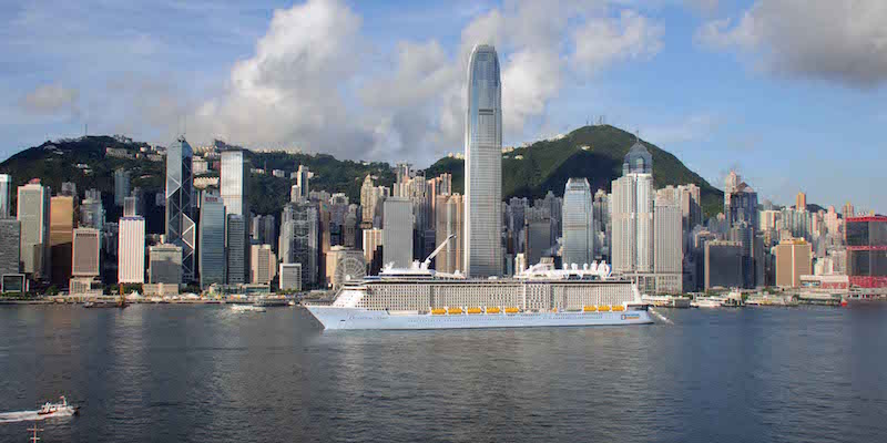 Quantum of the Seas arrives in Hong Kong in June 2015. Photo: Ian Edwards