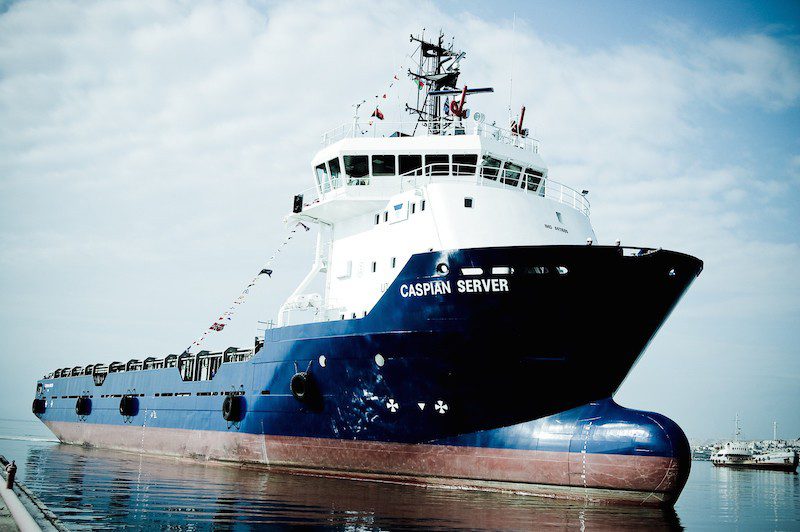 The PSV Caspian Server. Photo: Topaz Energy and Marine