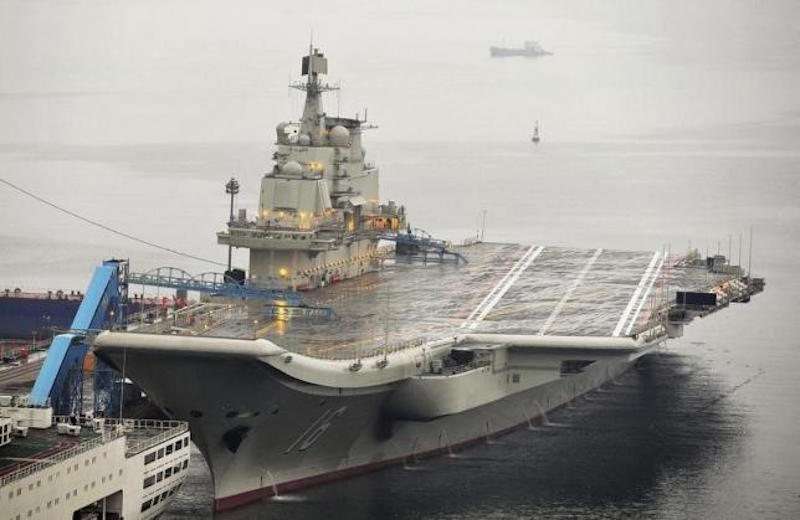 China's first aircraft carrier seen in photo Credit: REUTERS/STRINGER