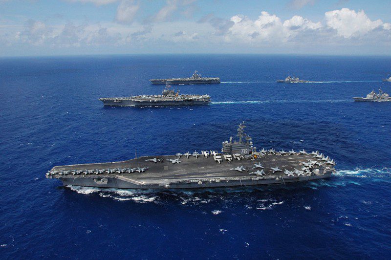 USS Ronald Reagan (CVN 76) (foreground). File Photo: Creative Commons