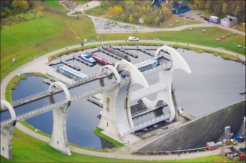 Falkirk Wheel Time-Lapse - The World's Only Rotating Boat Lift