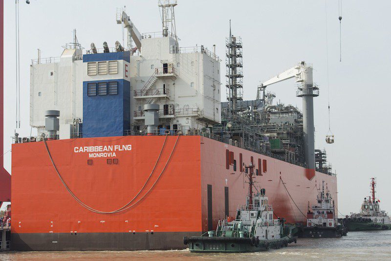 EXMAR's Caribbean FLNG, the world's first floating LNG liquefaction and storage (FLNG) facility. Photo: EXMAR
