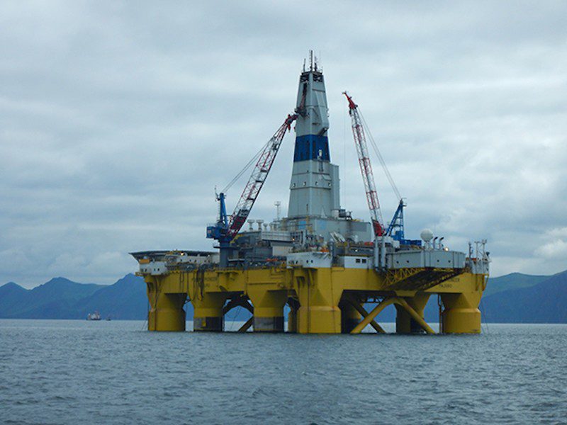 The Shell-contract Polar Pioneer rig is one of two being used to drill exploratory wells in the Chukchi Sea this summer. Photo: BSEE