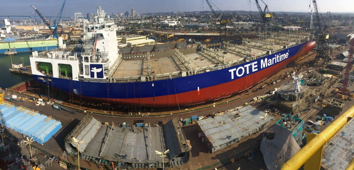 Ship Photo of the Day – TOTE 2 Readied at NASSCO