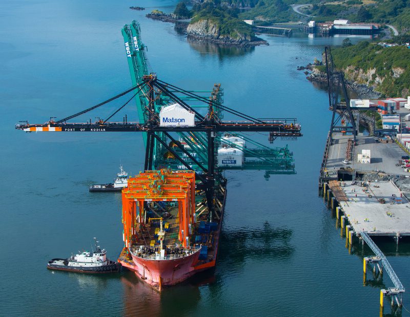 Ship Photo of the Day – Alaska’s Biggest Crane Arrives in Kodiak