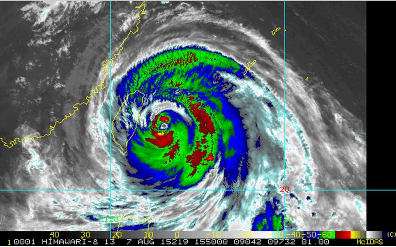 IR Satellite image by NOAA show's location of Typhoon