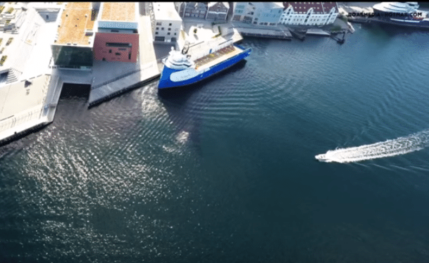 Drone Video: Platform Supply Vessel NAO Protector in Stavanger, Norway