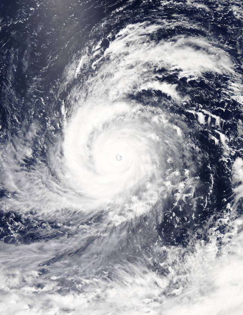 On Aug. 4, 2015, at 4:10 UTC (12:10 a.m. EDT) the MODIS instrument aboard NASA's Aqua satellite captured this visible-light image of Super typhoon Soudelor as it reached Category 5 status on the on the Saffir-Simpson Wind Scale Credits: NASA Goddard's MODIS Rapid Response Team