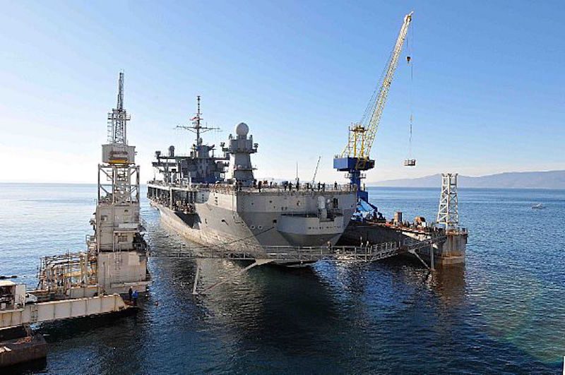 U.S. Navy Ship Catches Fire at Croatian Shipyard