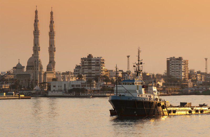An offshore supply vessel in Egypt's Port Said. File Photo: BigRoloImages / Shutterstock.com