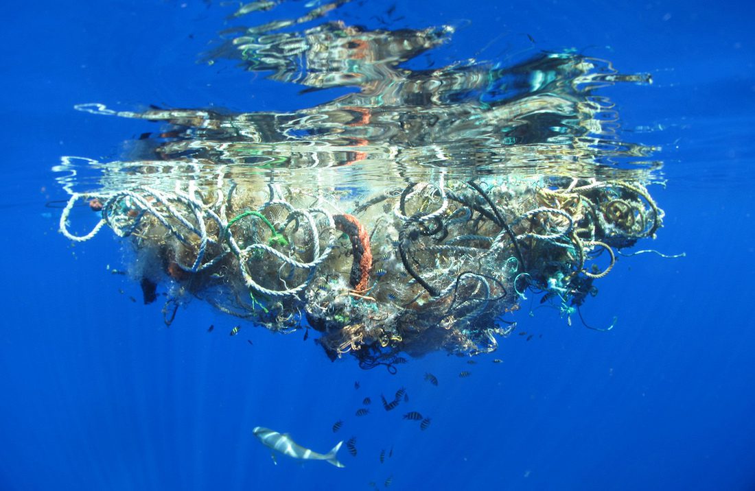 ocean-plastic floating debris