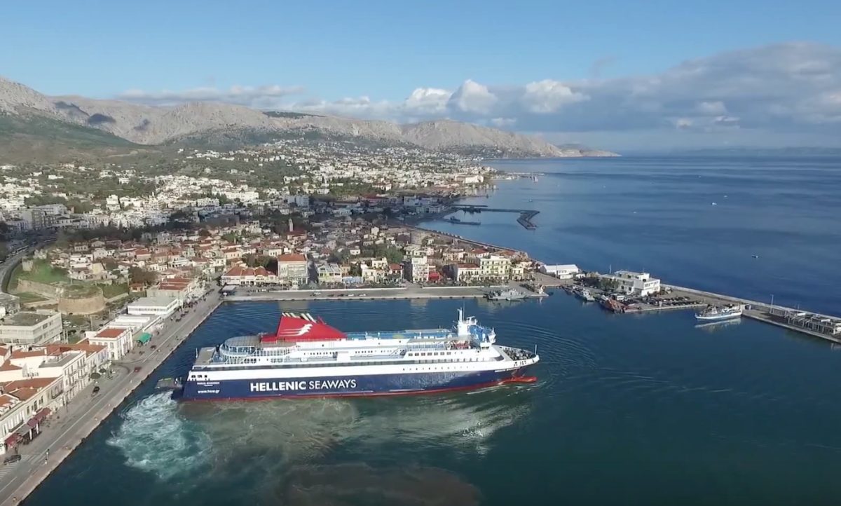 WATCH: This Drone Video of a Greek Island Ferry Docking is a Thing of Beauty